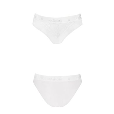 Трусики с широкой резинкой и кружевом Passion PS001 PANTIES white, size S SO4173 фото