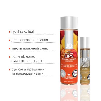 Комплект System JO GWP — Peaches & Cream — Peachy Lips 120 мл & H2O Vanilla 30 мл SO6771 фото