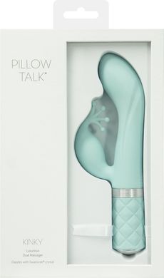 Роскошный вибратор PILLOW TALK - Kinky Teal с кристаллом Сваровски SO2716 фото